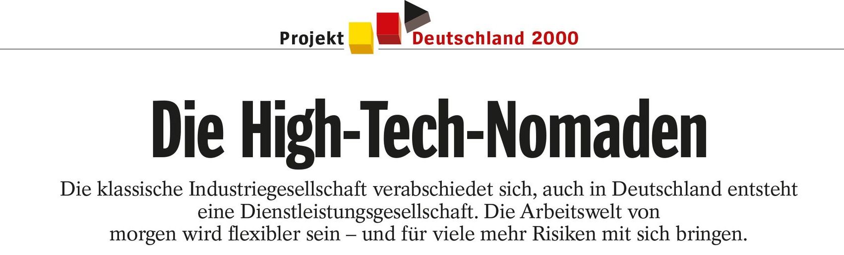 Ausschnitt (Header) aus dem Beitrag High-Tech Nomaden aus DER SPIEGEL
